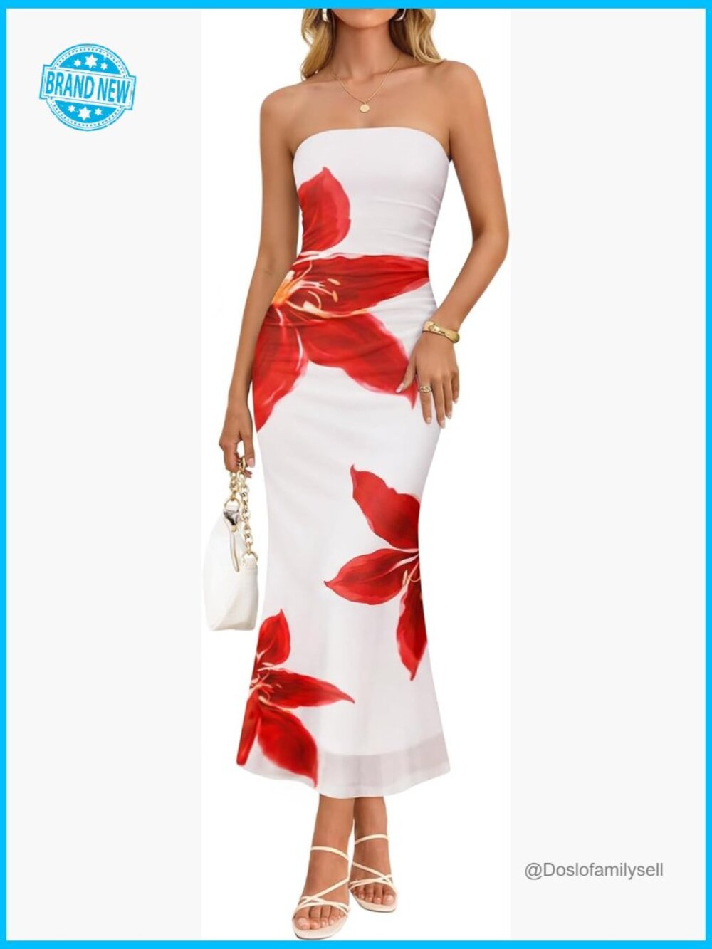 Strapless Maxi Dress Boho Chic Summer Wedding Guest Beach Bodycon Mesh